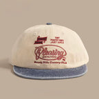 Vintage Washed Embroidered Flat Brim Baseball Cap – Unisex