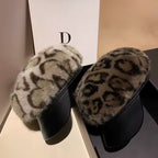 Autumn Winter Faux Leather Patchwork Beret