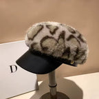 Warm Women's Vintage Newsboy Hat for Winter