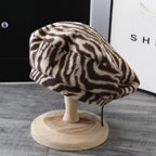 Fashionable Zebra Print Beret for Everyday Wear