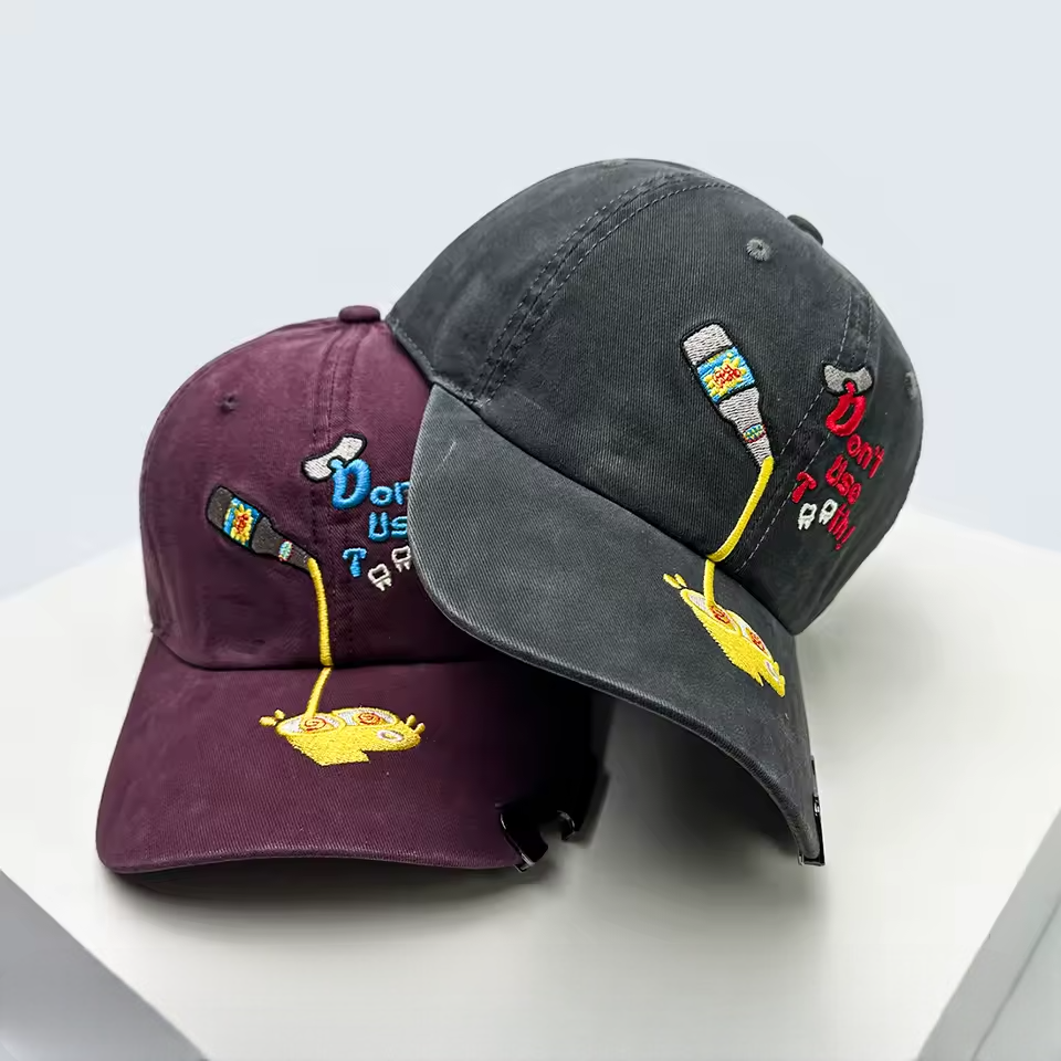Unisex Embroidered Cotton Baseball Cap with Bottle Opener