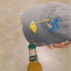 Unisex Embroidered Cotton Baseball Cap with Bottle Opener