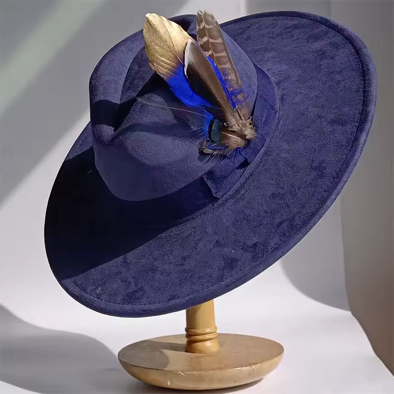 Classic Church Fedora Suede Style Fedora Hat