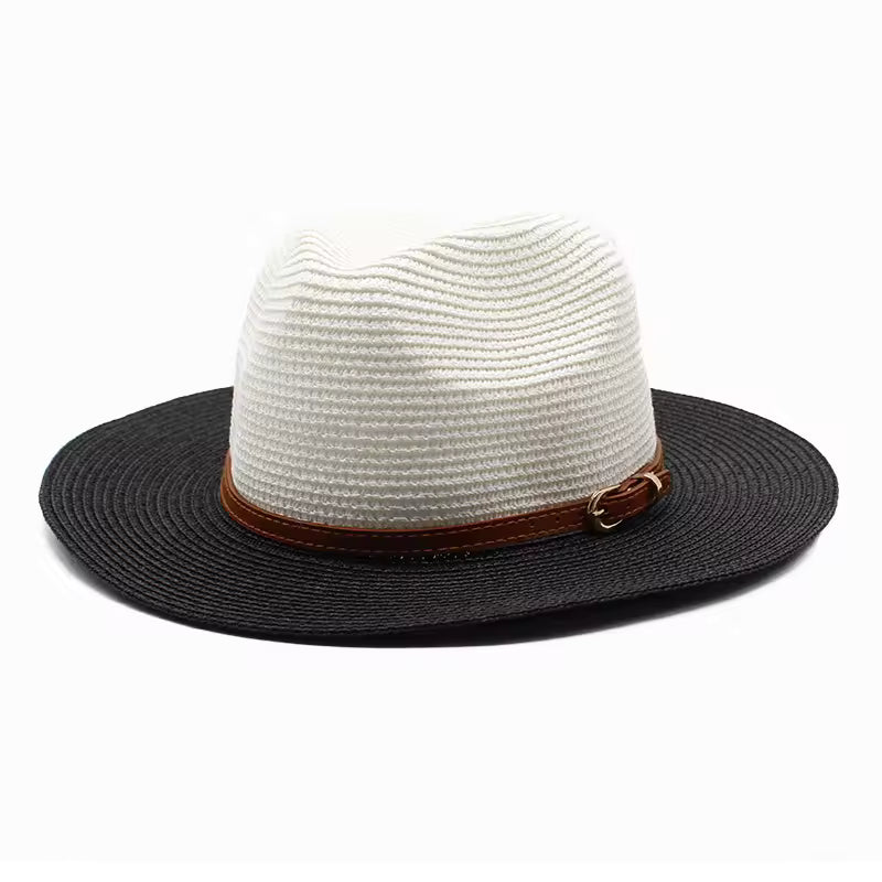 Unisex Straw Sun Hat with Gradient Colors