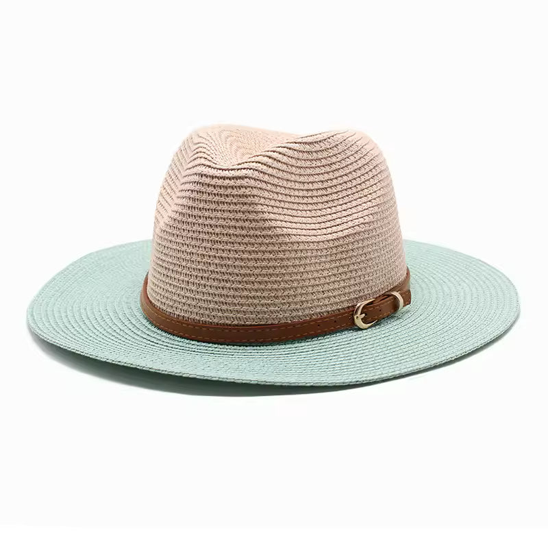 Fashion Gradient Straw Hat for Casual Outfits