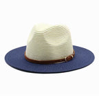 Gradient Straw Hat for Coastal and Beach Wear