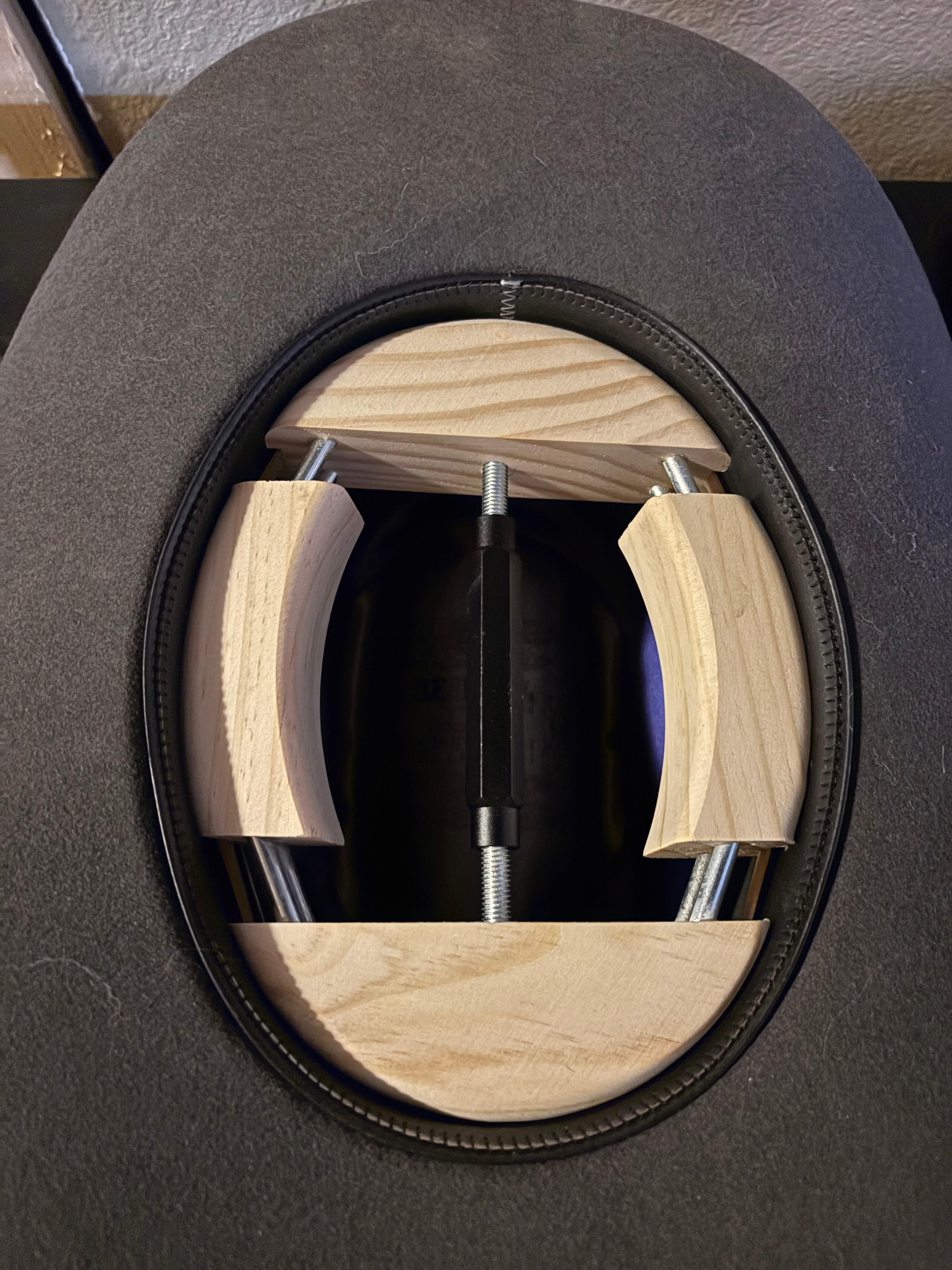 4-Way Adjustable Wooden Hat Stretcher for Fedora & Baseball Caps