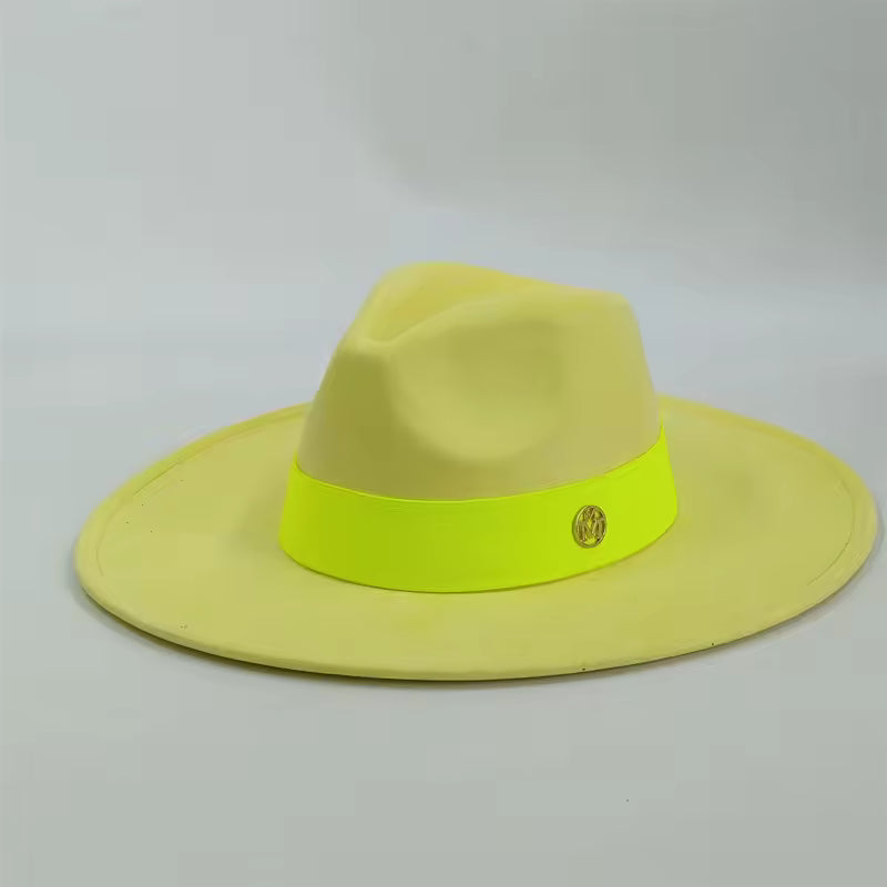 Artistic Feather Decorated Fedora Hat Jazz Fedora for Performances