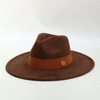 Retro Wide Brim Fedora for Parties Elegant Fedora with Decorative Feathers