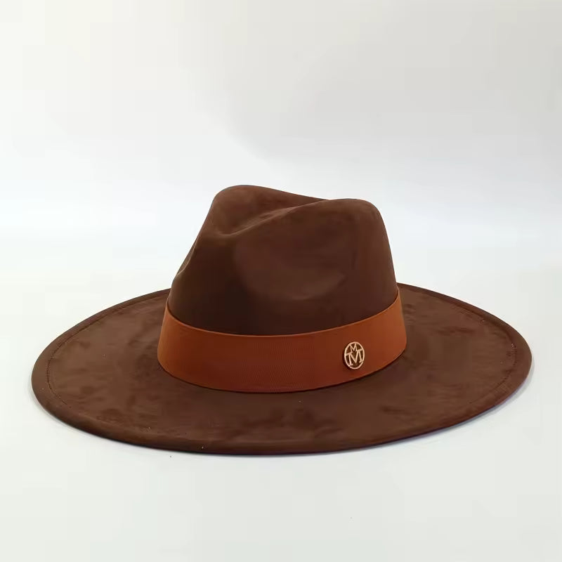 Retro Wide Brim Fedora for Parties Elegant Fedora with Decorative Feathers