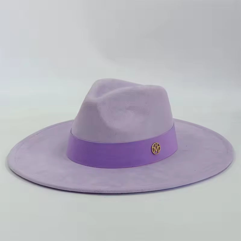 Feather Jazz Hat for Adults Sophisticated Wide Brim Fedora Headwear
