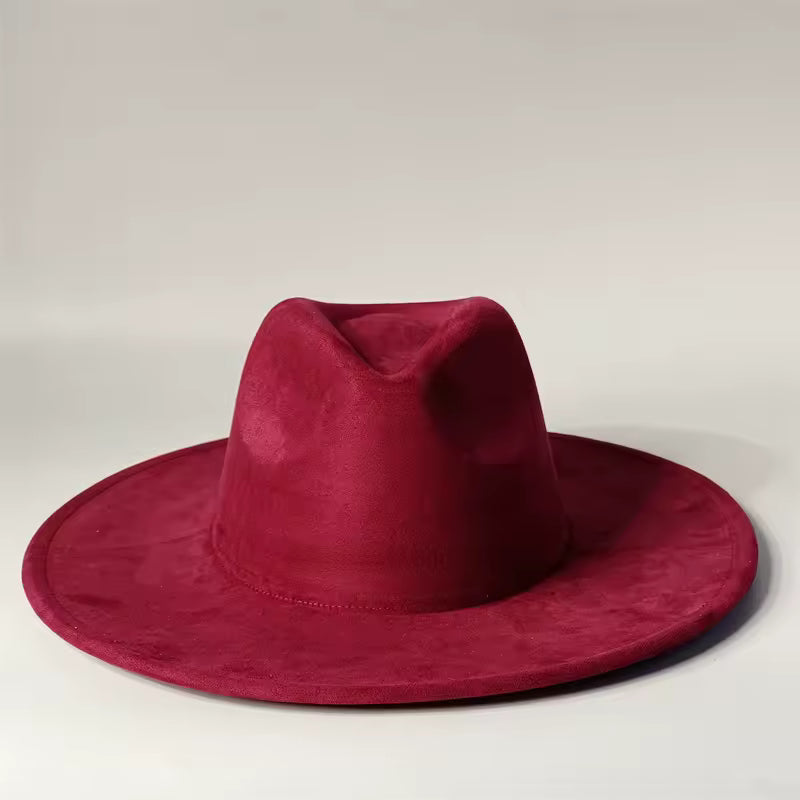 Timeless Wide Brim Fedora with Feather Details