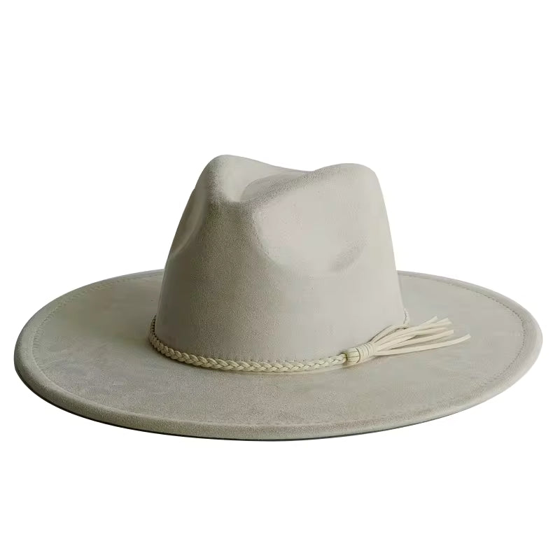Feather Suede Fedora Hat