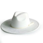 Wide Brim Fedora Hat with Feathers
