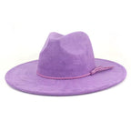 Fashionable Church Hat Retro Wide Brim Fedora