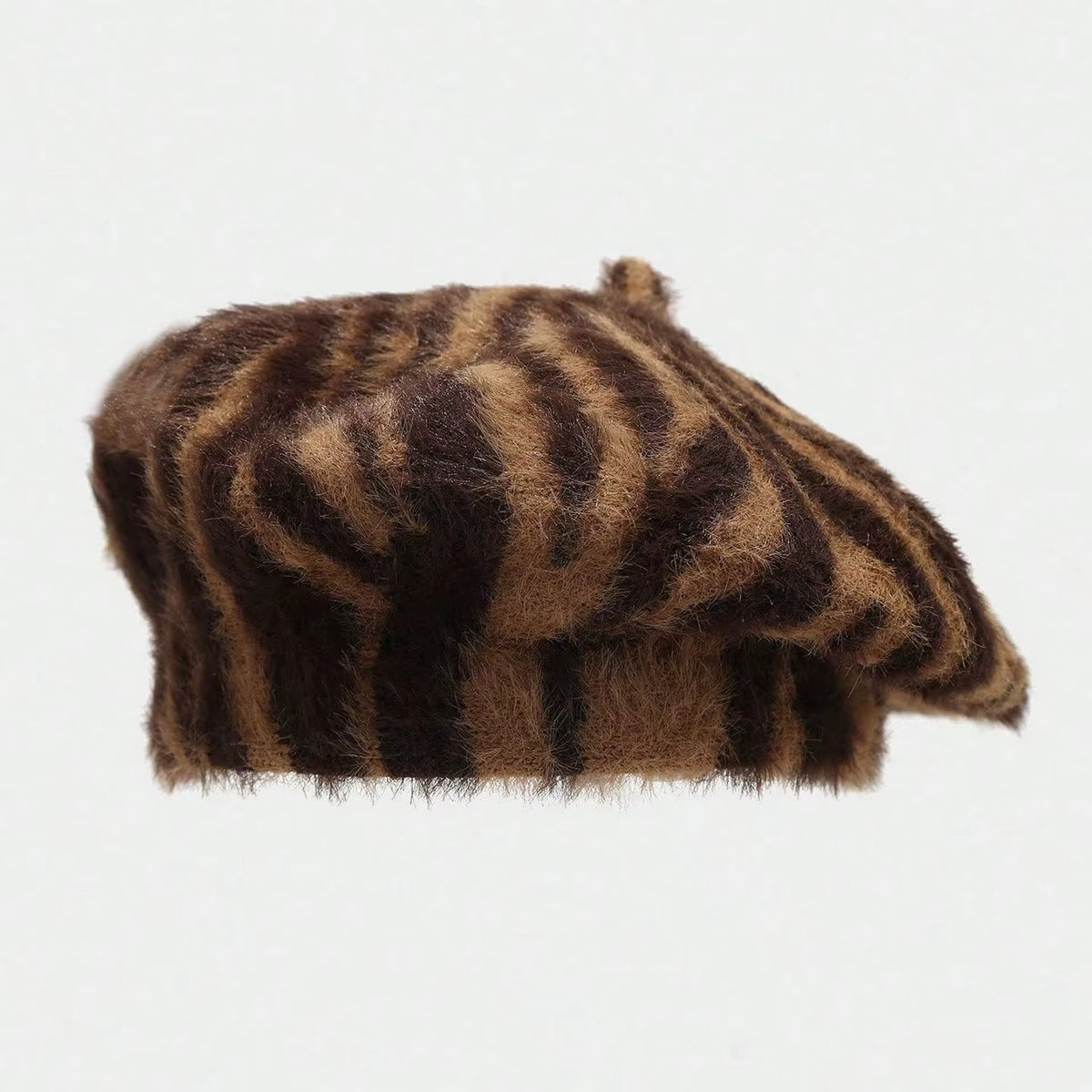 Stylish Zebra Pattern Artist Hat