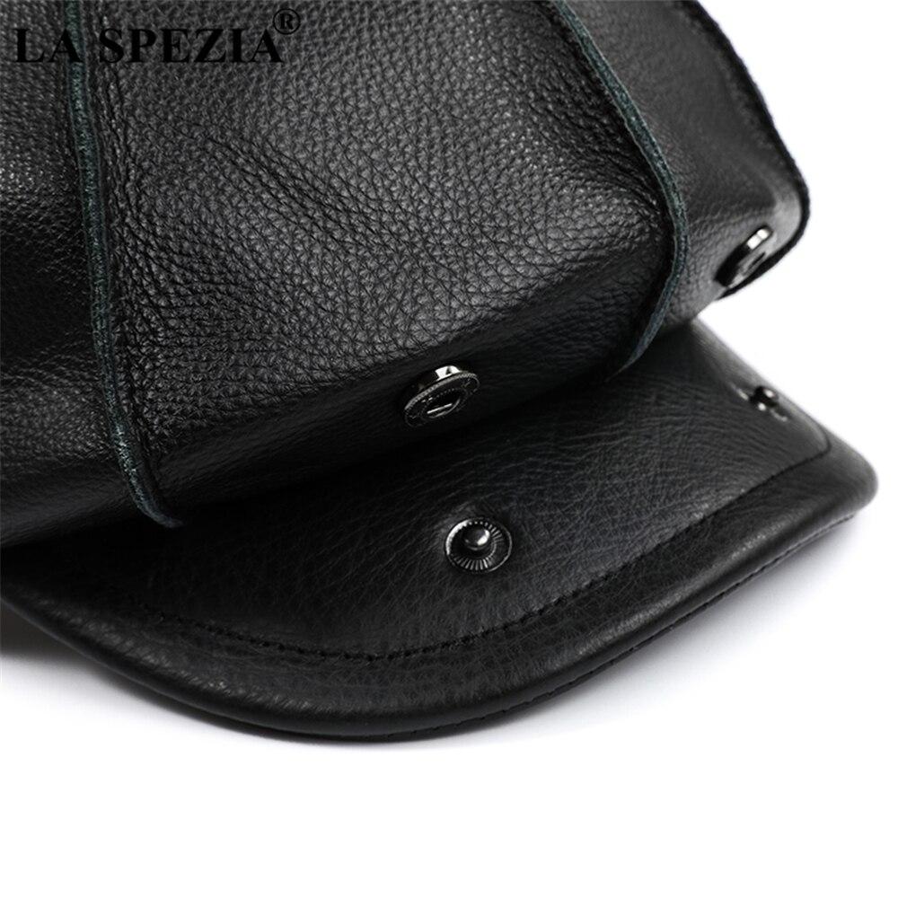 Men’s Leather Newsboy Cap with Ear Flaps – Adjustable Cowskin Flat Cap