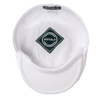 Men’s White Linen Flat Cap – Lightweight Summer Ivy Hat