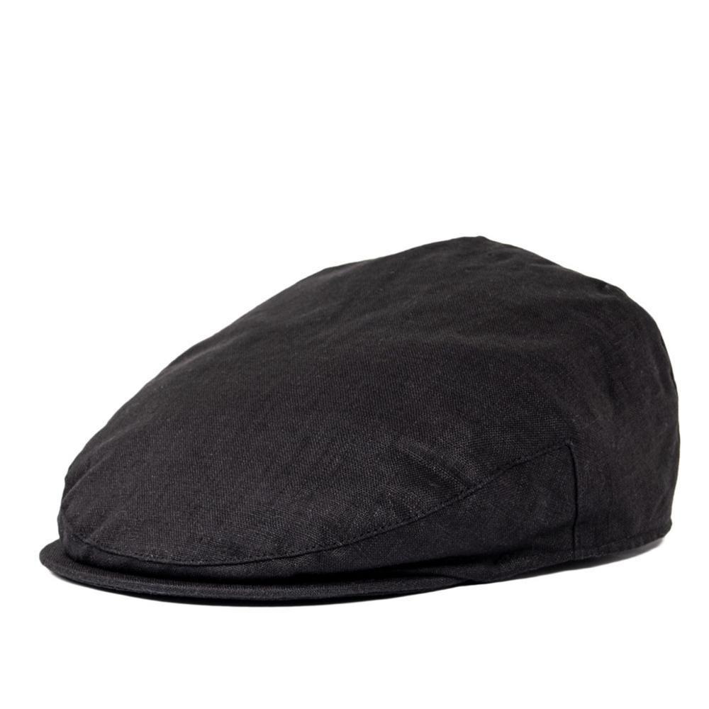 Men’s White Linen Flat Cap – Lightweight Summer Ivy Hat