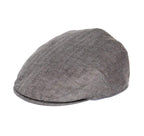 Men’s White Linen Flat Cap – Lightweight Summer Ivy Hat