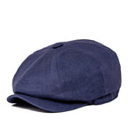 Men’s White Linen Newsboy Cap – Classic 8-Panel Summer Gatsby Hat