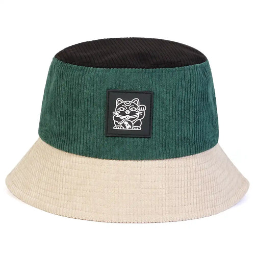 Beige Corduroy Bucket Hat