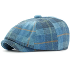 mens plaid wool blend newsboy cap