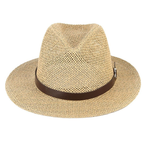 Beach Fedora Hat - Lightweight Breathable Mesh Fedora For Summer front view