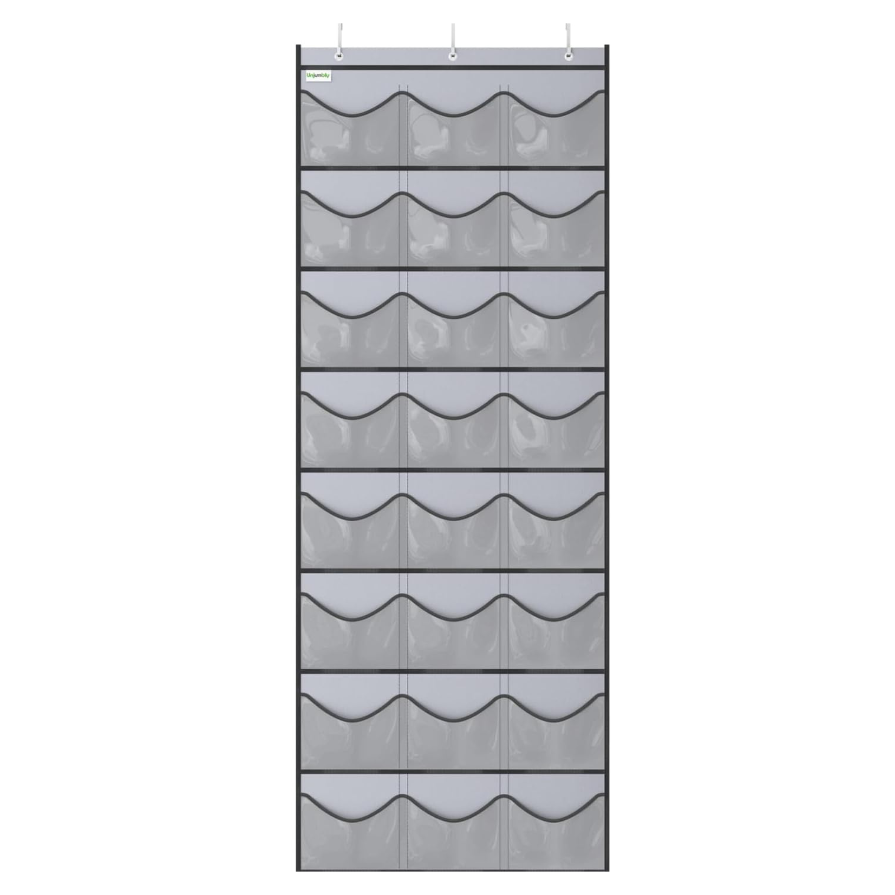 over door baseball cap rack with multiple storage pockets