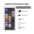 over the door hat storage organizer with clear pockets