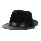 Rotterdam Genuine Leather Suede Fedora Hat
