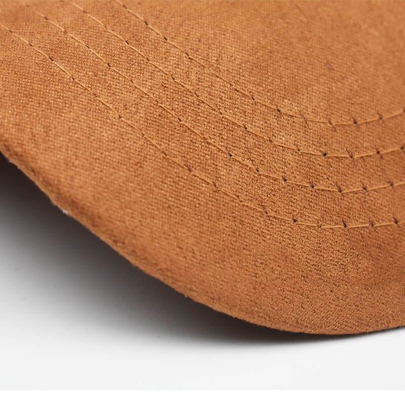 Faux Suede Baseball Cap – Adjustable Water-Resistant Hat for Men