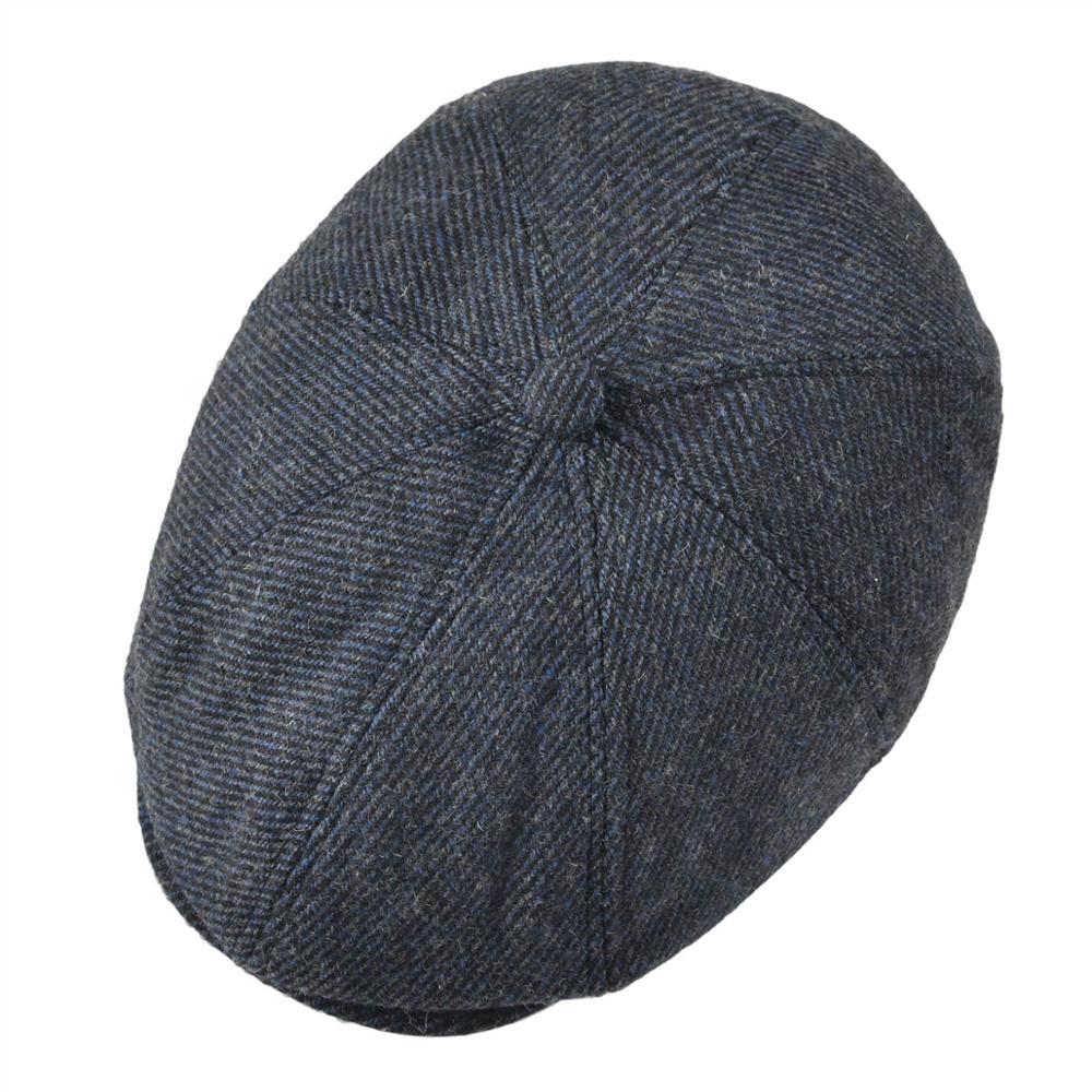 Men’s Tweed Newsboy Cap – Classic Wool Peaky Blinders Style Hat