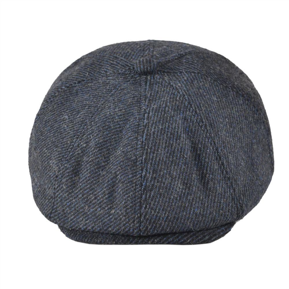 Men’s Tweed Newsboy Cap – Classic Wool Peaky Blinders Style Hat