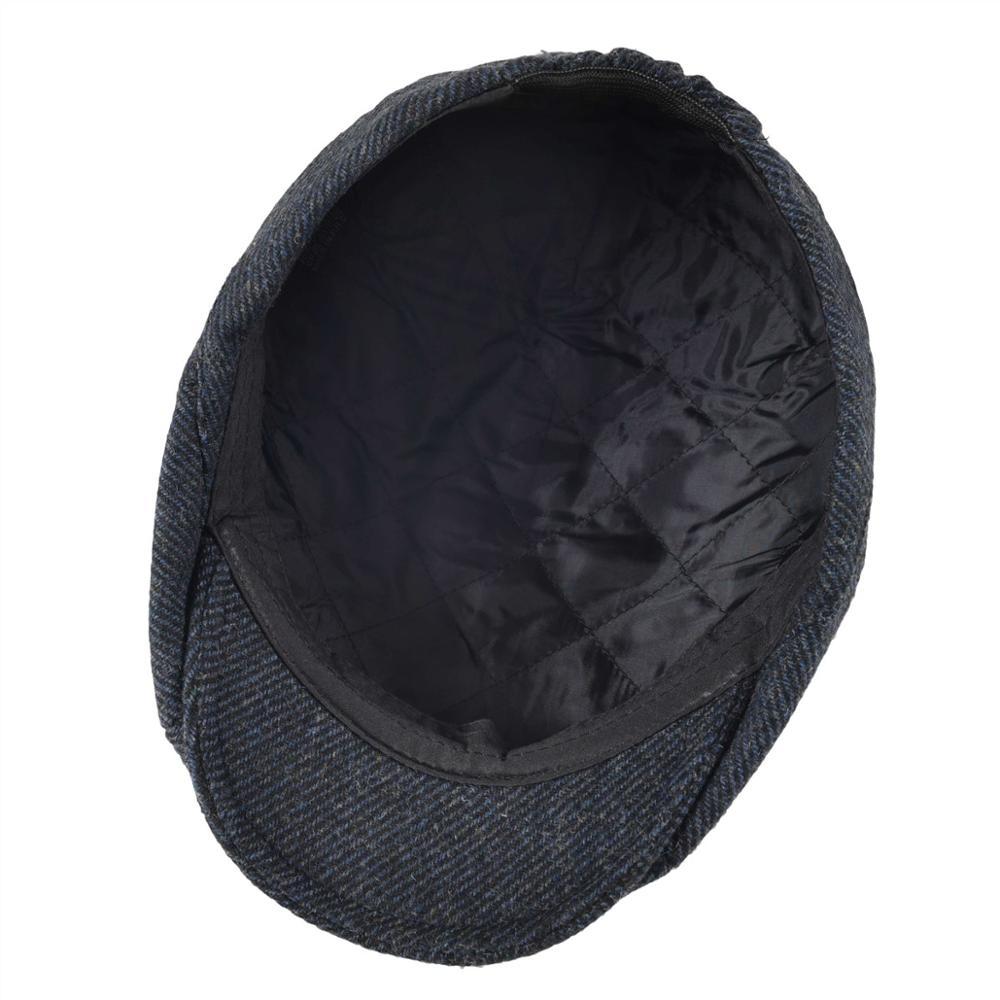 Men’s Tweed Newsboy Cap – Classic Wool Peaky Blinders Style Hat