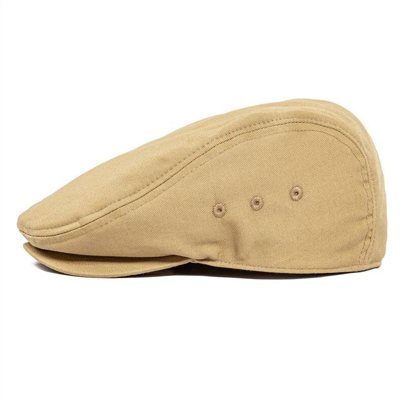 Men’s Cotton Twill Flat Cap – Lightweight Ivy Hat for Summer