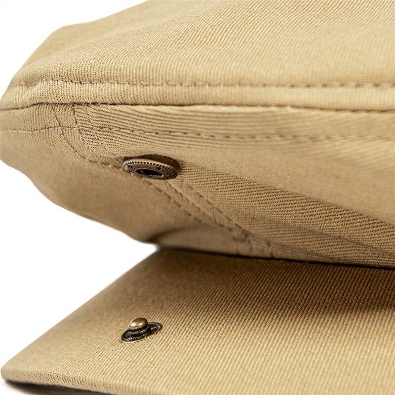 Men’s Cotton Twill Flat Cap – Lightweight Ivy Hat for Summer