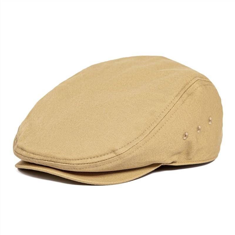 Men’s Cotton Twill Flat Cap – Lightweight Ivy Hat for Summer