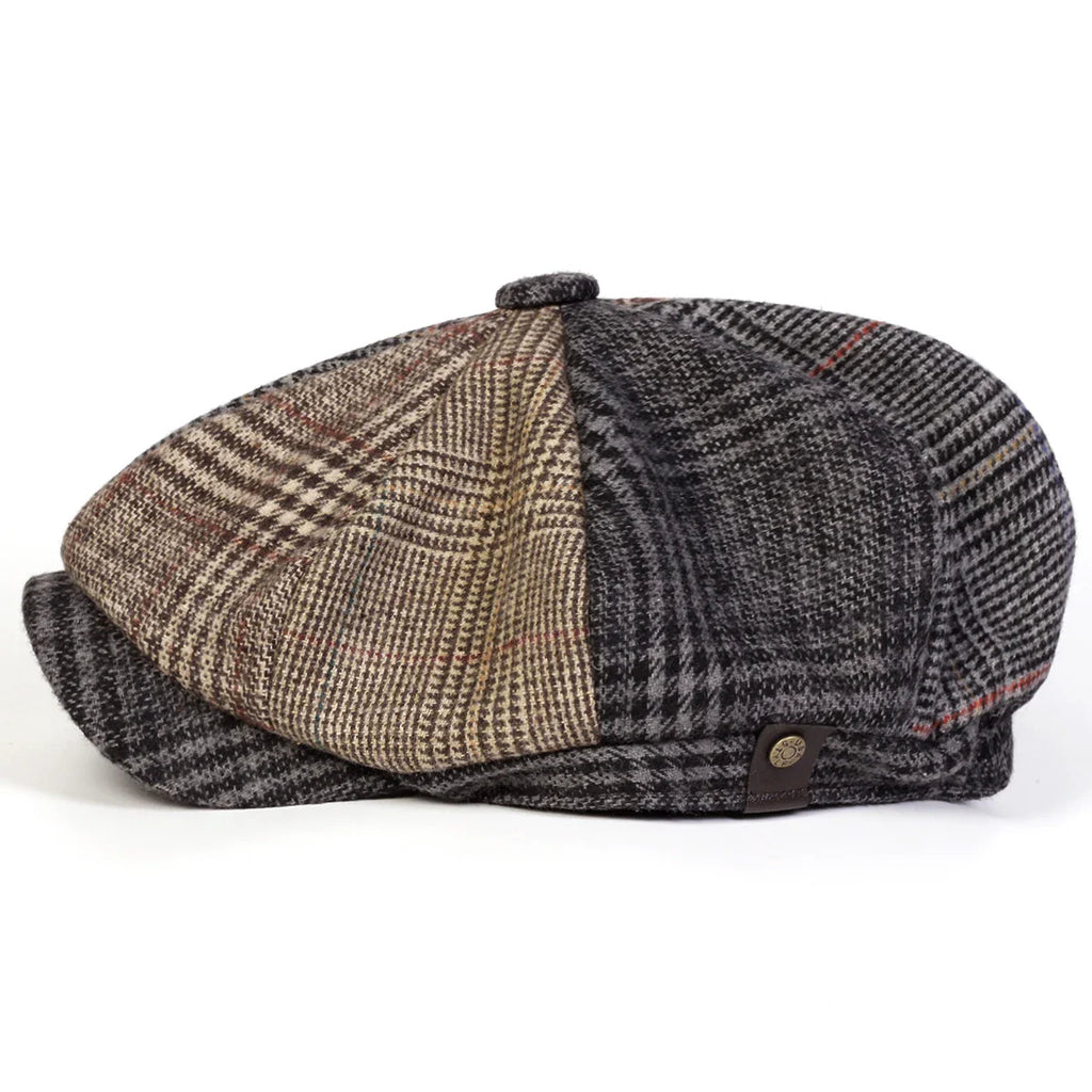 Vittorio Patchwork Tartan Newsboy Cap