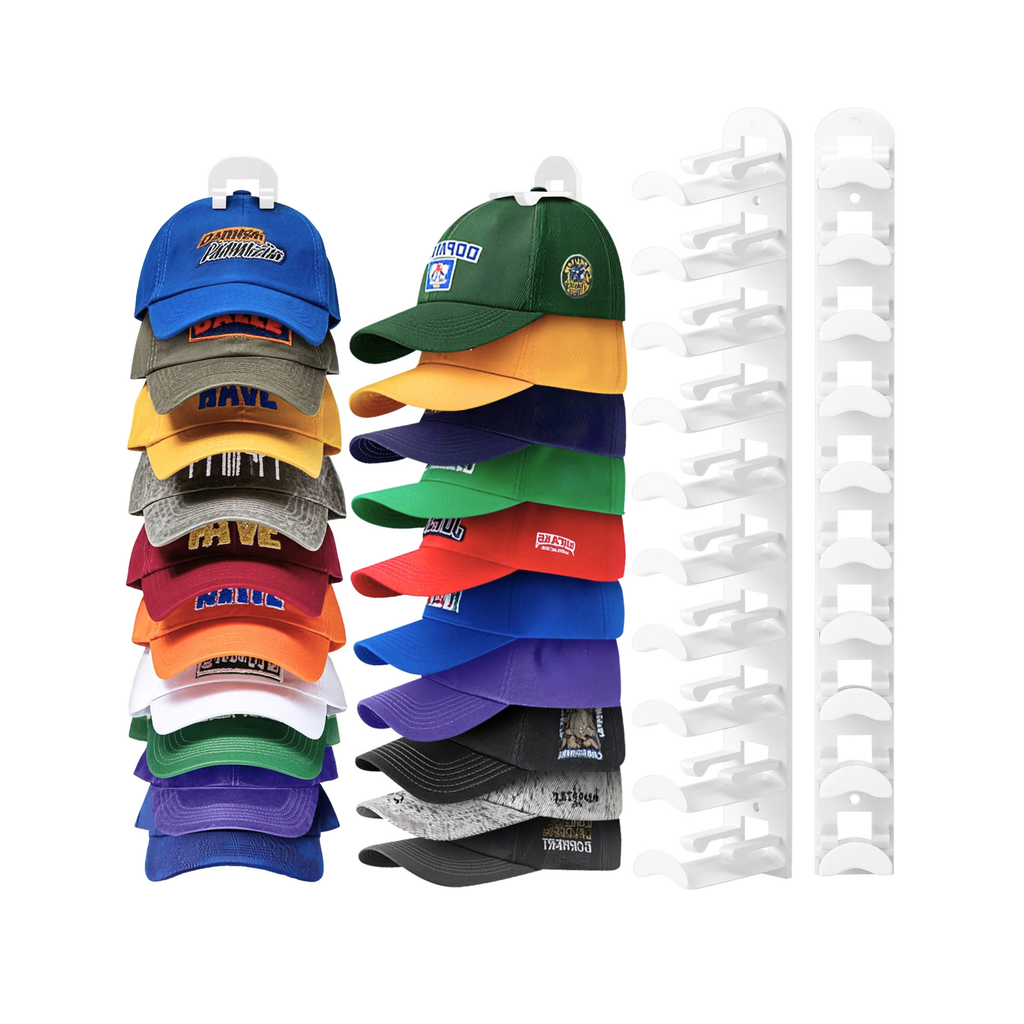 wall hat organizer for multiple baseball caps