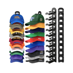wall mounted baseball cap rack for multiple hats