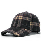 Men’s Plaid Wool Baseball Cap – Classic 6-Panel Twill & Wool Hat
