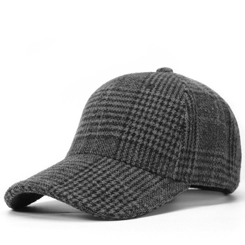 Men’s Plaid Wool Baseball Cap – Classic 6-Panel Twill & Wool Hat