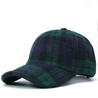 Men’s Plaid Wool Baseball Cap – Classic 6-Panel Twill & Wool Hat