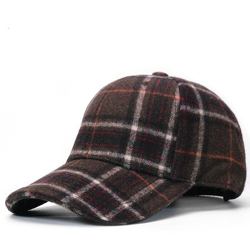 Men’s Plaid Wool Baseball Cap – Classic 6-Panel Twill & Wool Hat