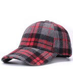 Men’s Plaid Wool Baseball Cap – Classic 6-Panel Twill & Wool Hat