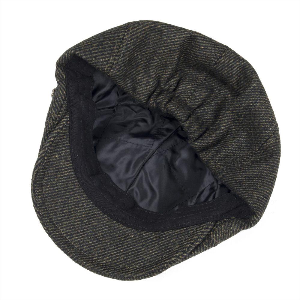 Men’s Wool Flat Cap – Classic 6-Panel Ivy Hat for Spring & Fall
