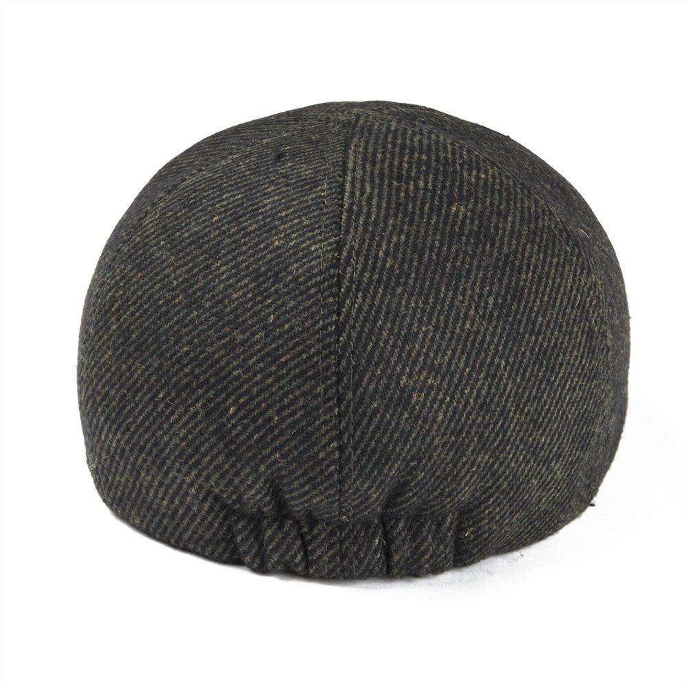 Men’s Wool Flat Cap – Classic 6-Panel Ivy Hat for Spring & Fall