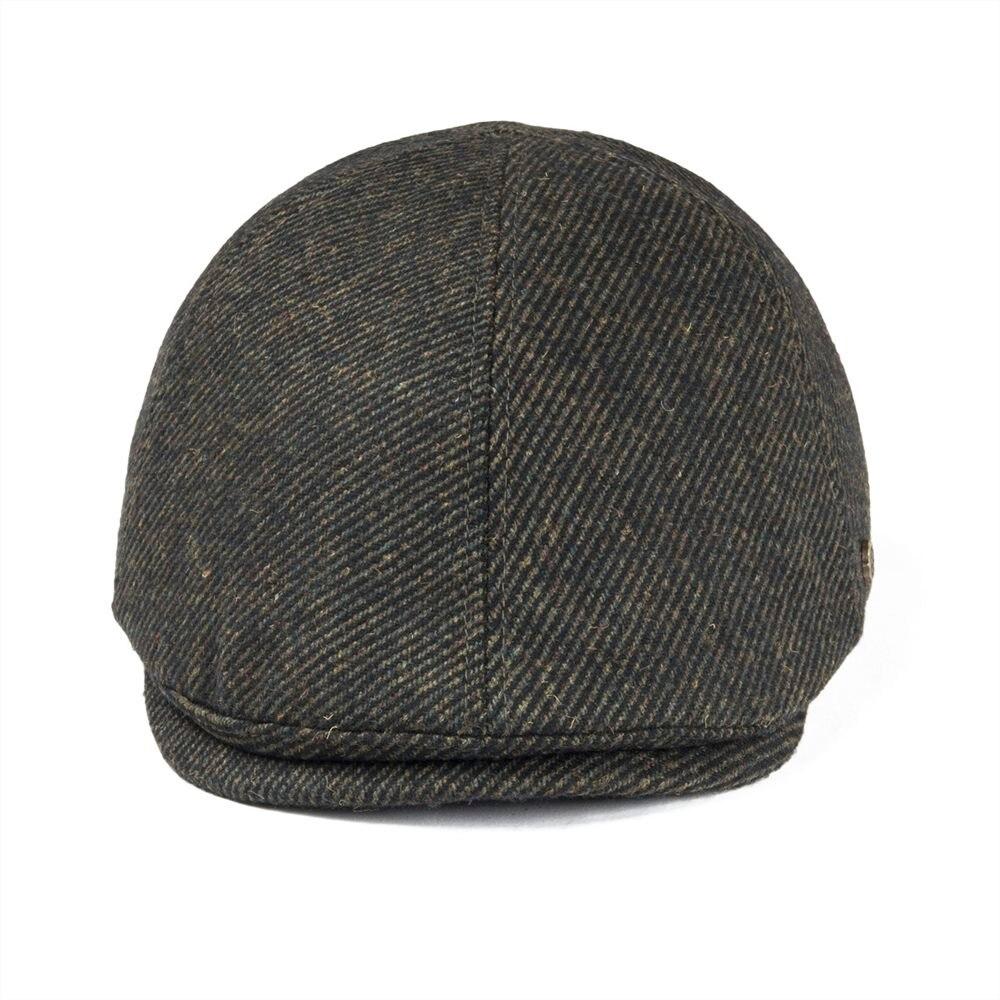 Men’s Wool Flat Cap – Classic 6-Panel Ivy Hat for Spring & Fall