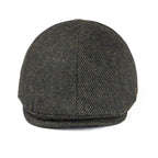 Men’s Wool Flat Cap – Classic 6-Panel Ivy Hat for Spring & Fall